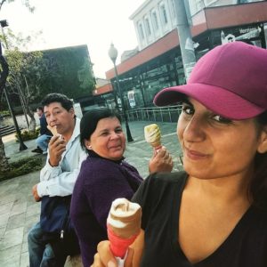 Sharing an ice-cream with 2 perfect strangers in Medellin :)