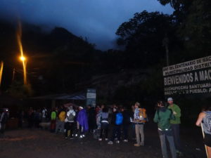 5 am queue at bridge Machu Picchu