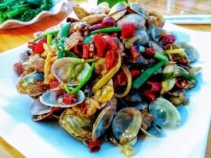 Sauteed clams, Houhai China
