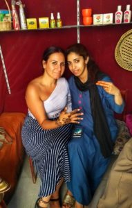 Me and Rita in her shop in Medina of Fez